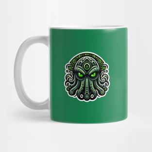 Green monster with evil eyes Mug